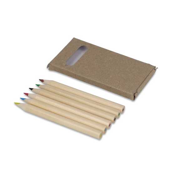 6 Buntstifte in Kraftbox
