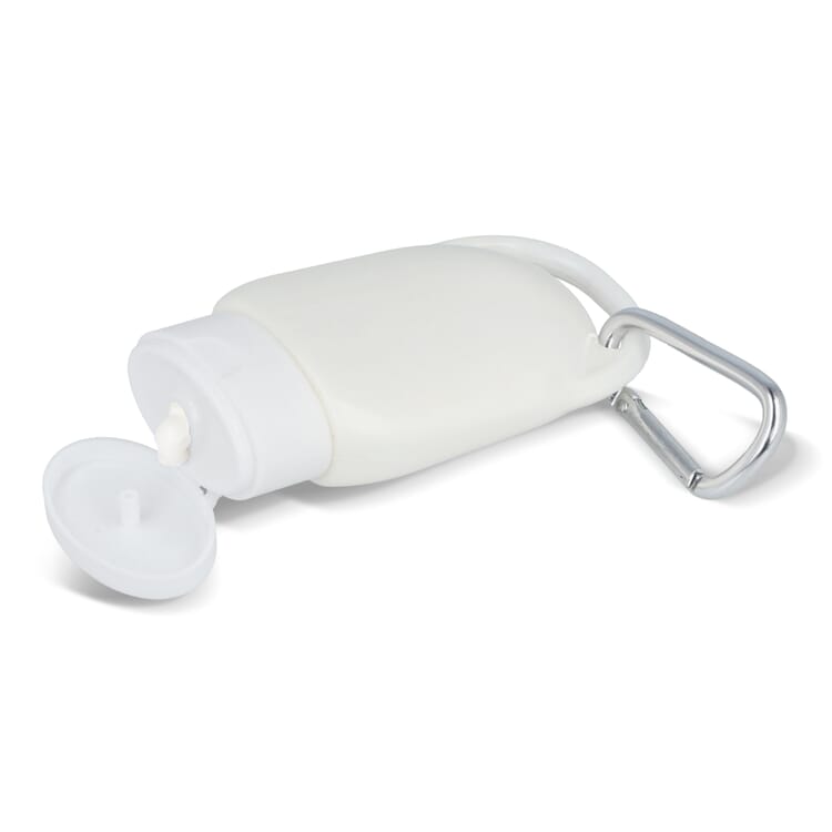 Sonnenschutzlotion mit Karabiner SPF30 aus recyceltem Material
