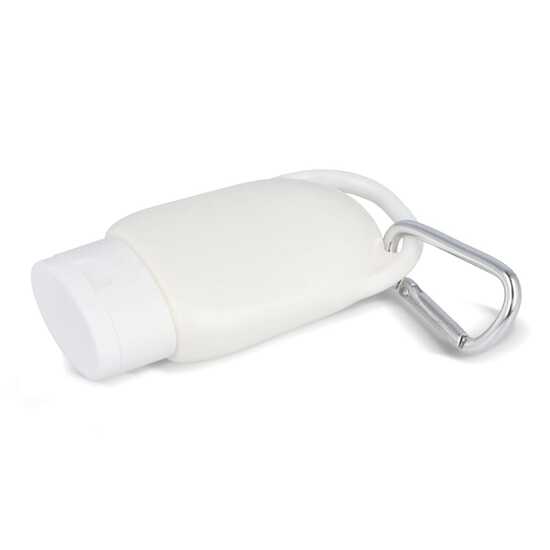 Sonnenschutzlotion mit Karabiner SPF30 aus recyceltem Material