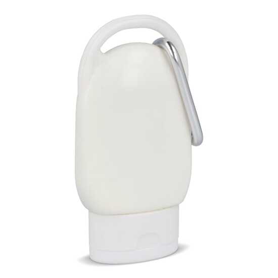Sonnenschutzlotion mit Karabiner SPF30 aus recyceltem Material