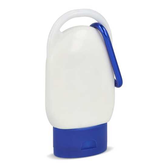Sonnenschutzlotion mit Karabiner SPF30 aus recyceltem Material