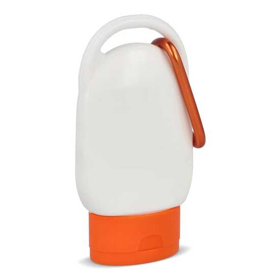 Sonnenschutzlotion mit Karabiner SPF30 aus recyceltem Material