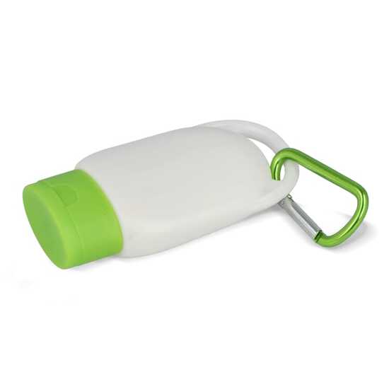 Sonnenschutzlotion mit Karabiner SPF30 aus recyceltem Material