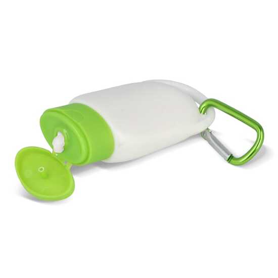 Sonnenschutzlotion mit Karabiner SPF30 aus recyceltem Material