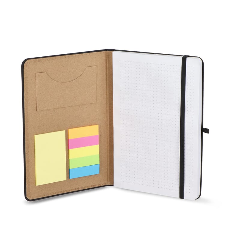 Notizbuch Olmo Hardcover PU A5 mit Haftnotizen