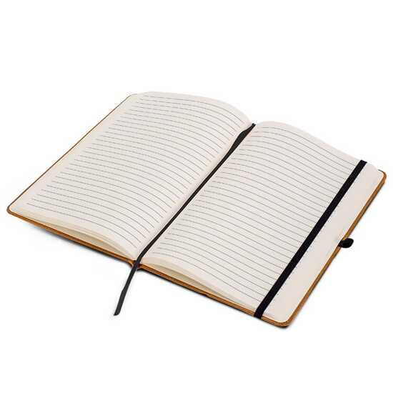 Hardcover-Notizbuch mit Einband aus recycelten Leder DIN A5