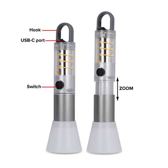 Multifunktions-Taschenlampe aus recycelten Materialien