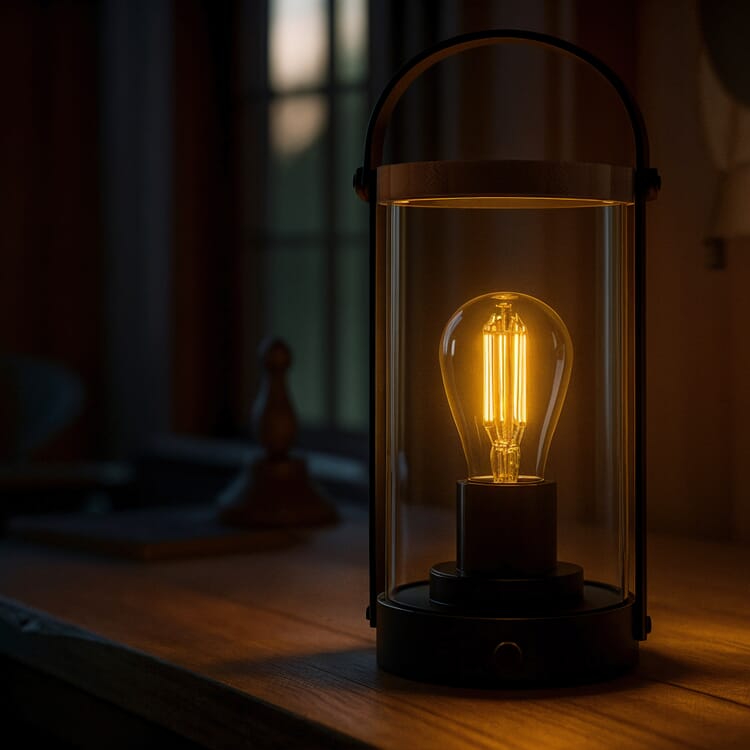 Edison-Bambuslampe