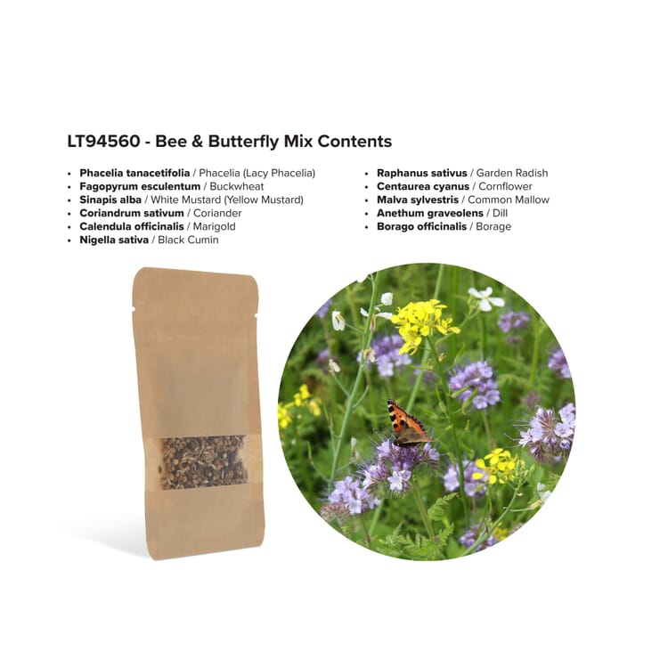 Tüte mit 4 Gramm Bienen- & Schmetterlingsblüten