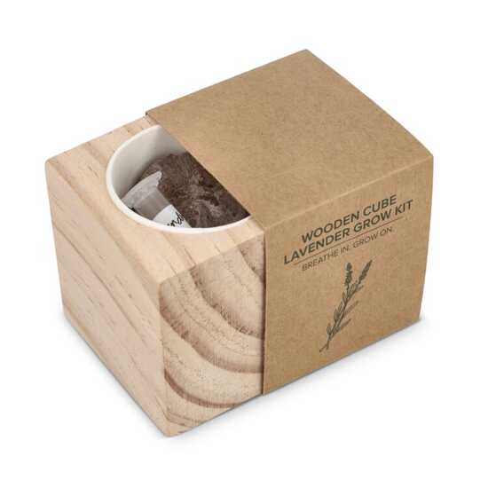 FSC-Holzpflanzgefäß-Set – Lavendel