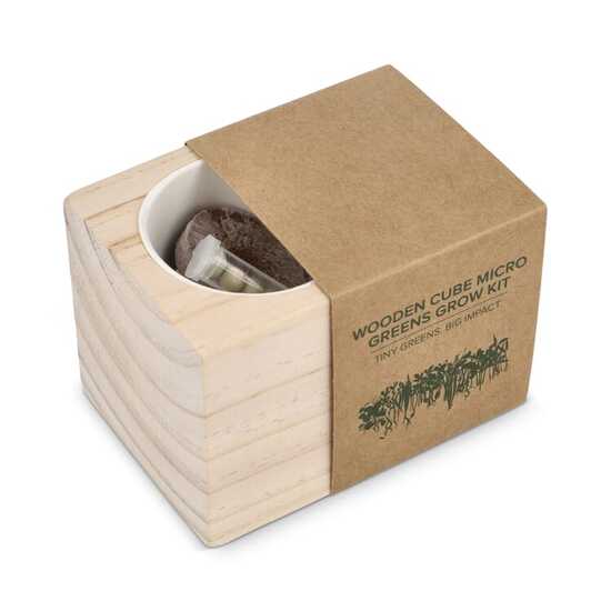 FSC-Holzpflanzgefäß-Set – Microgreens