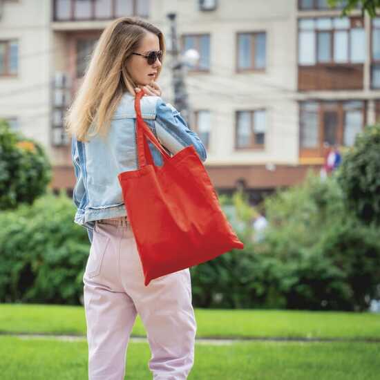 Umhängetasche Baumwolle OEKO-TEX® 140g/m² 38x42cm
