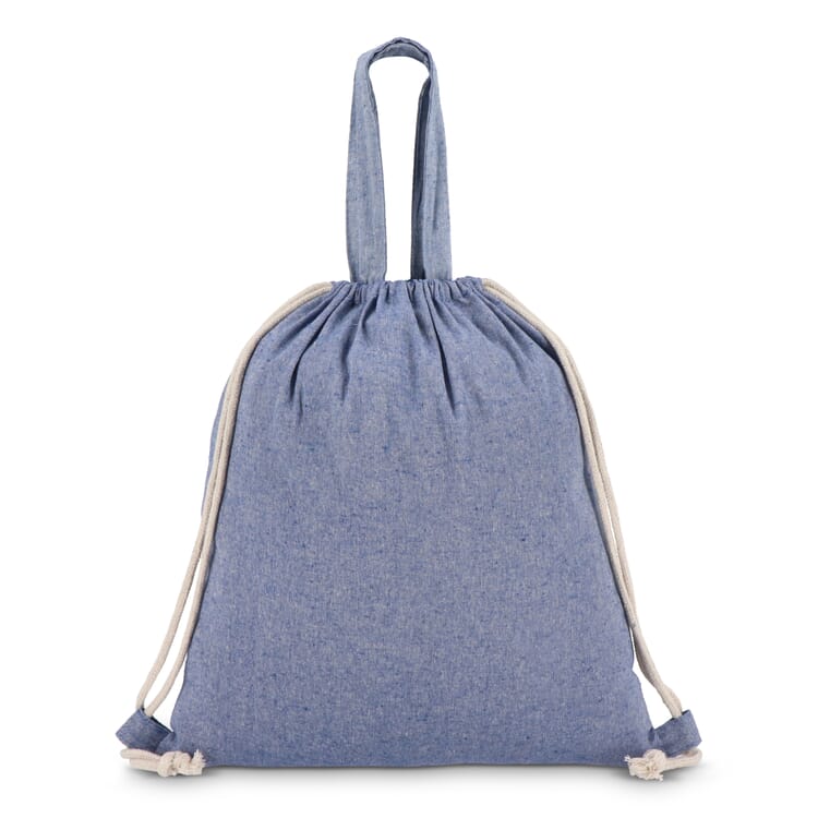 Tasche/Beutel mit Kordelzug aus recycelter Baumwolle 38x42cm