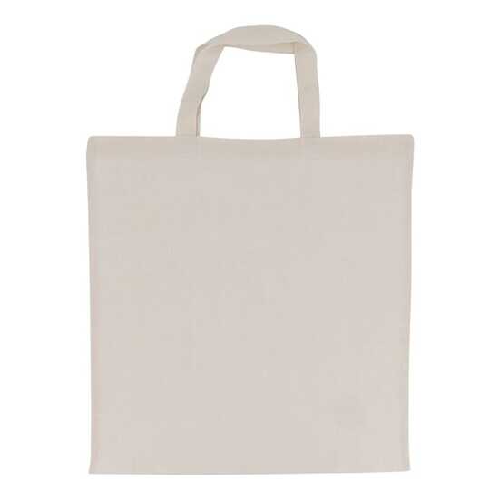 Tragetasche aus Baumwolle OEKO-TEX® 140g/m² 38x42cm kurze Henkel