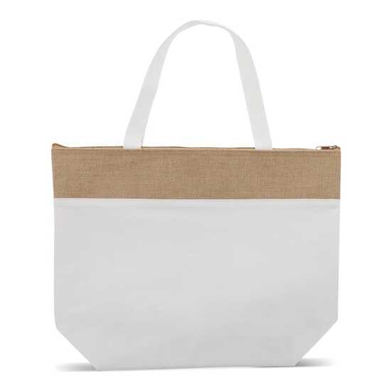 Strand-Kühltasche baumwolle/Jute 43x33x14 cm