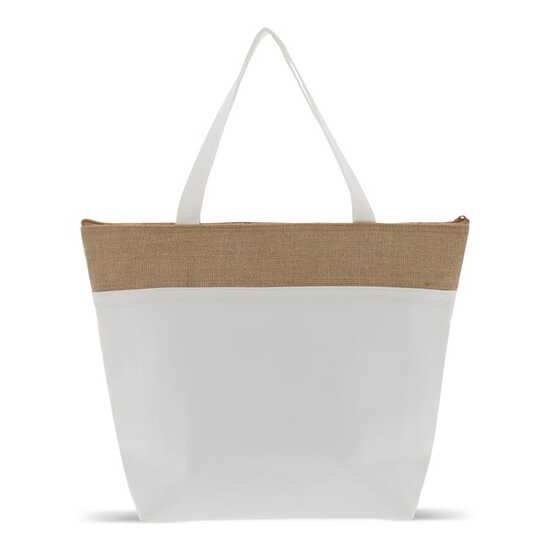 Strand-Kühltasche baumwolle/Jute 43x33x14 cm