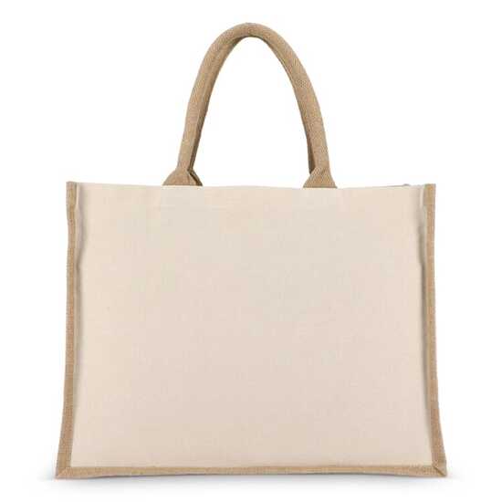 Jute-Baumwolle Tragetasche OEKO-TEX® 42,5 x 19 x 32cm 320g/m²