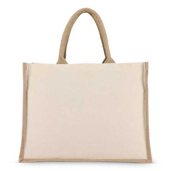 Jute-Baumwolle Tragetasche OEKO-TEX® 42,5 x 19 x 32cm 320g/m²