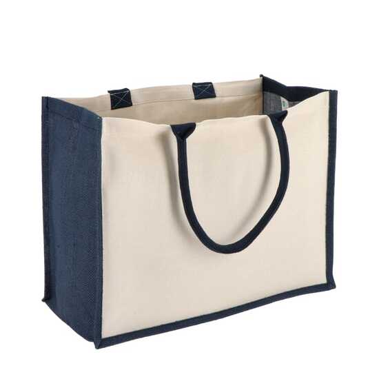 Jute-Baumwolle Tragetasche OEKO-TEX® 42,5 x 19 x 32cm 320g/m²