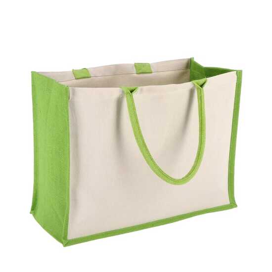 Jute-Baumwolle Tragetasche OEKO-TEX® 42,5 x 19 x 32cm 320g/m²