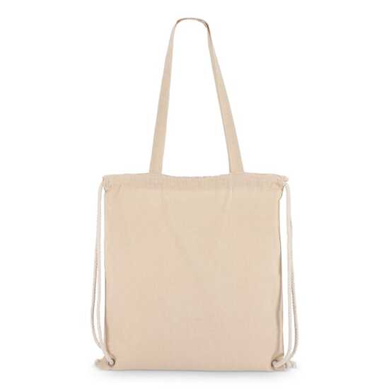 Baumwoll-Tragetasche mit Kordelzug OEKO-TEX® 38 x 42cm 140g/m²