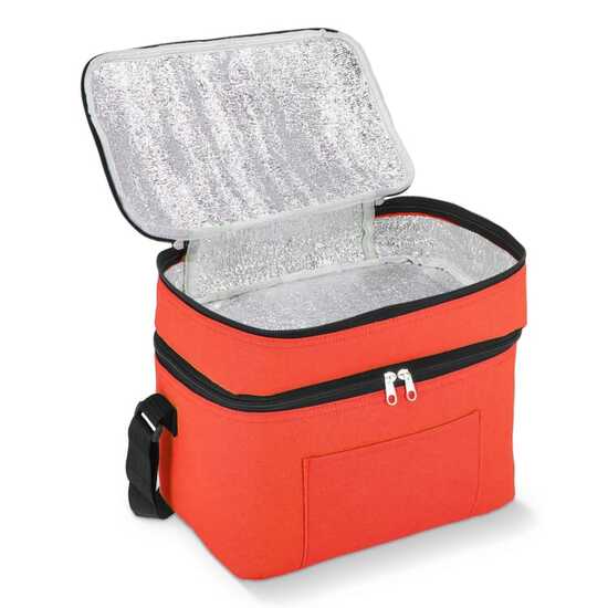 R-PET 600D Doppelfach-Kühltasche 30 x 20 x 24cm 12L