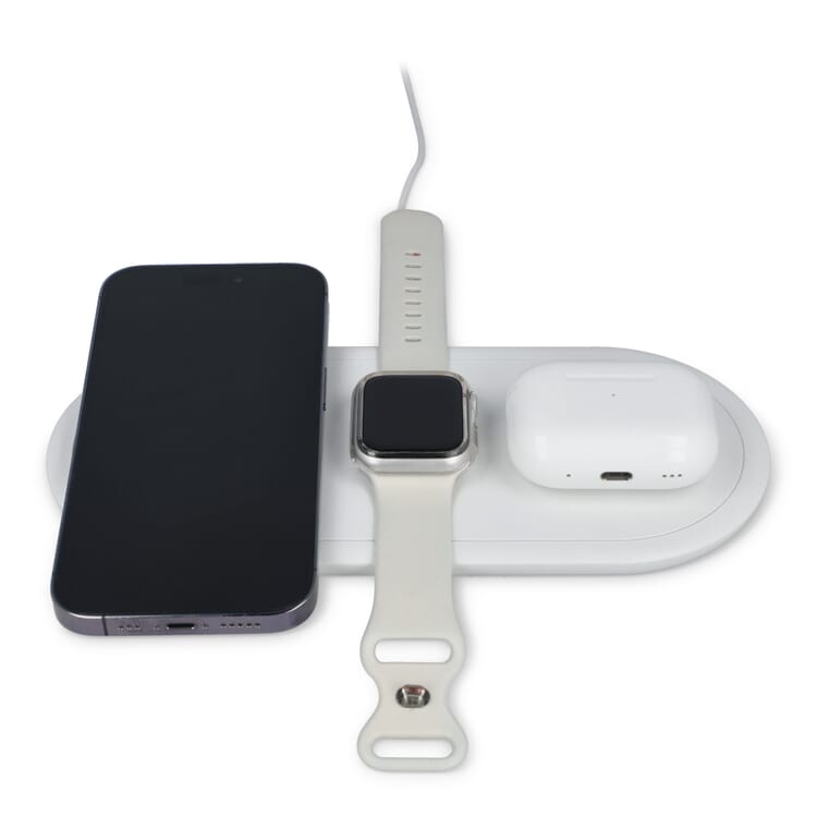 3-in-1 15 W Drahtloses Ladegerät für Handys, Apple Watch und AirPods.