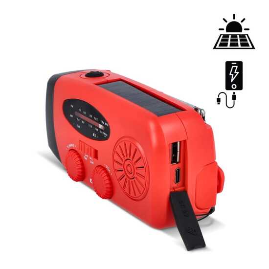 SafeSound Notfallradio mit Solar und Handaufzug