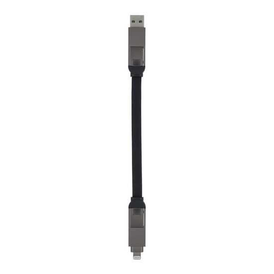 Multifunktionales 4-in-1 Kabel Schlüsselanhänger Größe 60 W