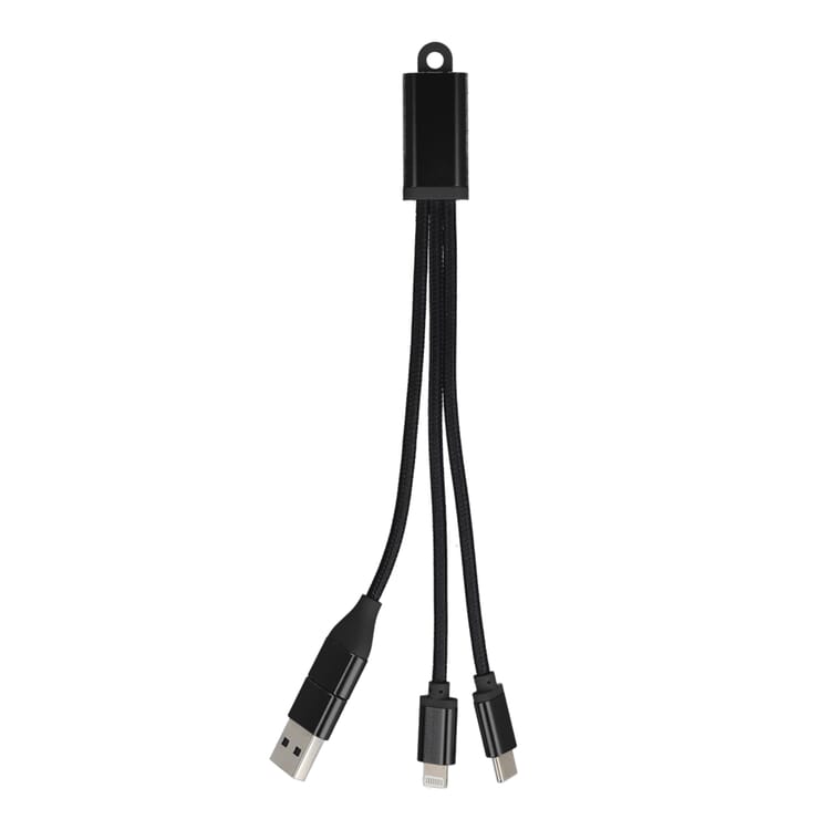 2-in-1-Ladekabel USB-A/C zu USB-C & Lightning Aluminium
