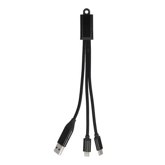 2-in-1-Ladekabel USB-A/C zu USB-C & Lightning Aluminium