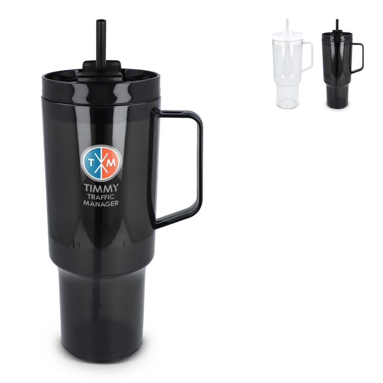 Miami Becher mit Henkel transparent 1,2 l R-PET