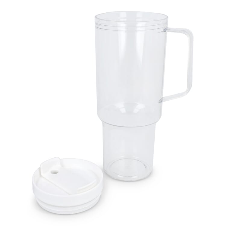 Miami Becher mit Henkel transparent 1,2 l R-PET