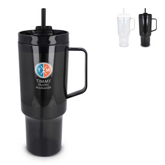 Miami Becher mit Henkel transparent 1,2 l R-PET