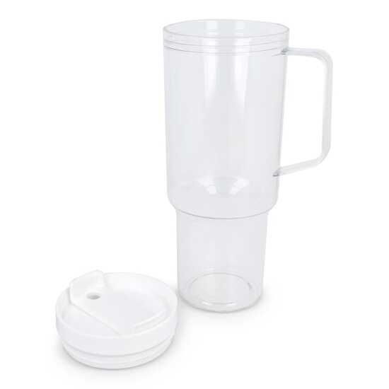 Miami Becher mit Henkel transparent 1,2 l R-PET