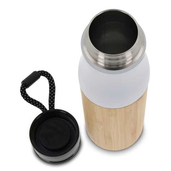 Isolierflasche Bambus mit Trageschlaufe 500ml