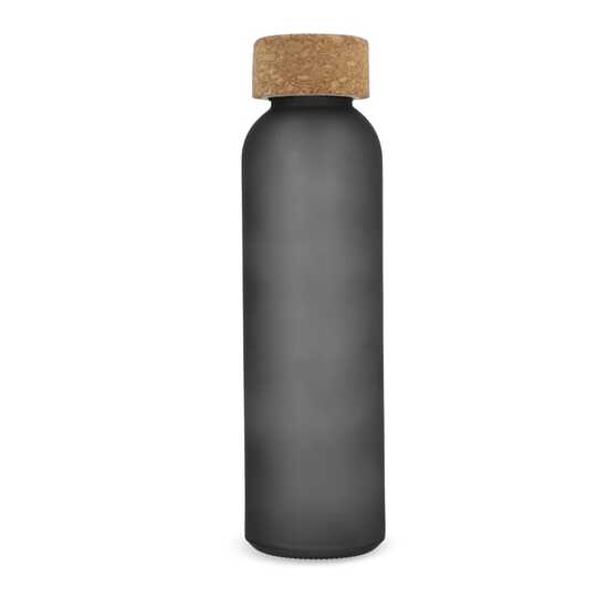 Gefrostete flasche aus recyceltem Glas mit Korkdeckel 500ml
