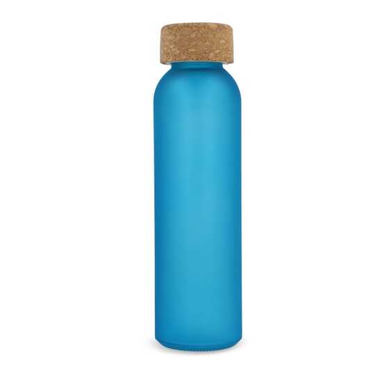 Gefrostete flasche aus recyceltem Glas mit Korkdeckel 500ml