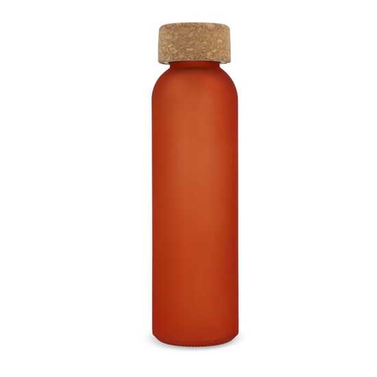 Gefrostete flasche aus recyceltem Glas mit Korkdeckel 500ml