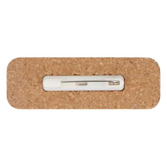 Namensschild Kork mit Anstecknadel