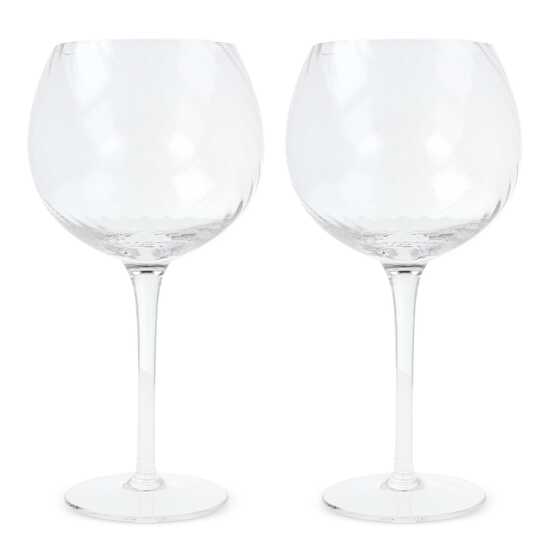 Byon Opacity 2er-Set Weingläser mit stilvollem Glasmuster 470ml