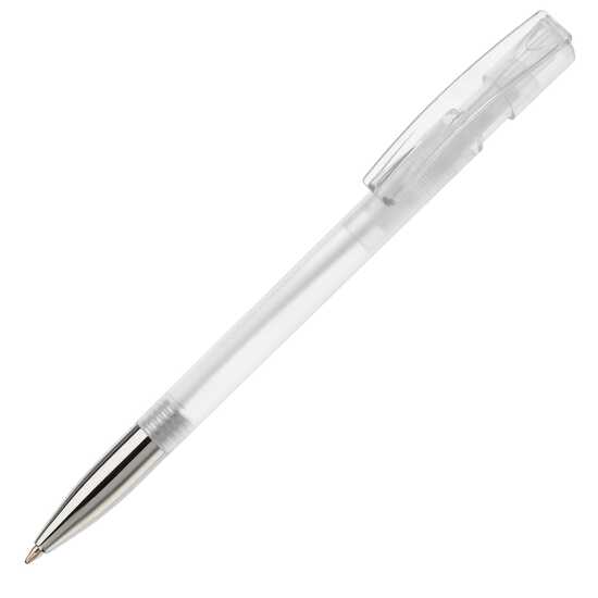 Kugelschreiber Nash Transparent mit Metallspitze