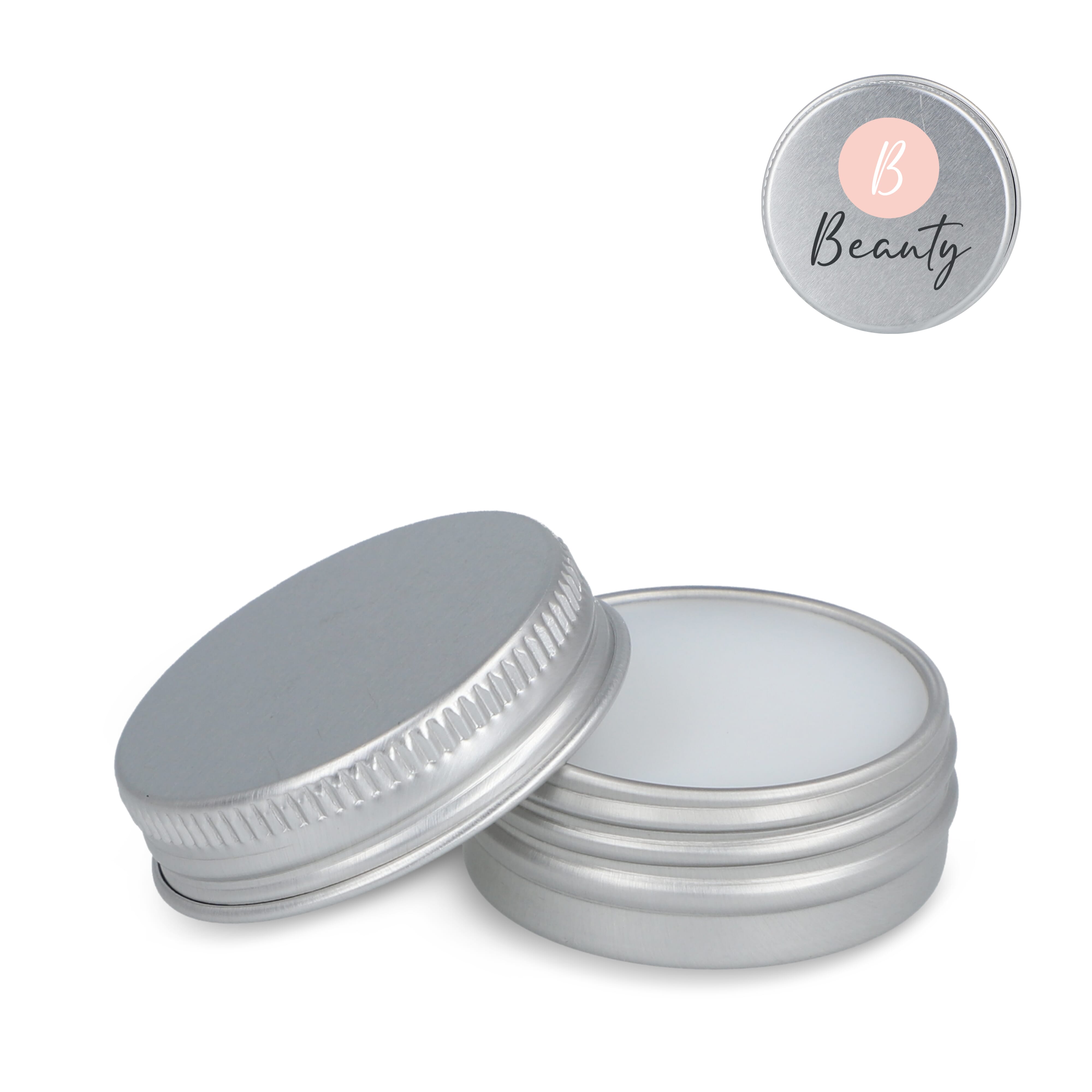 Runde Lippenbalsam-Dose aus recyceltem Aluminium