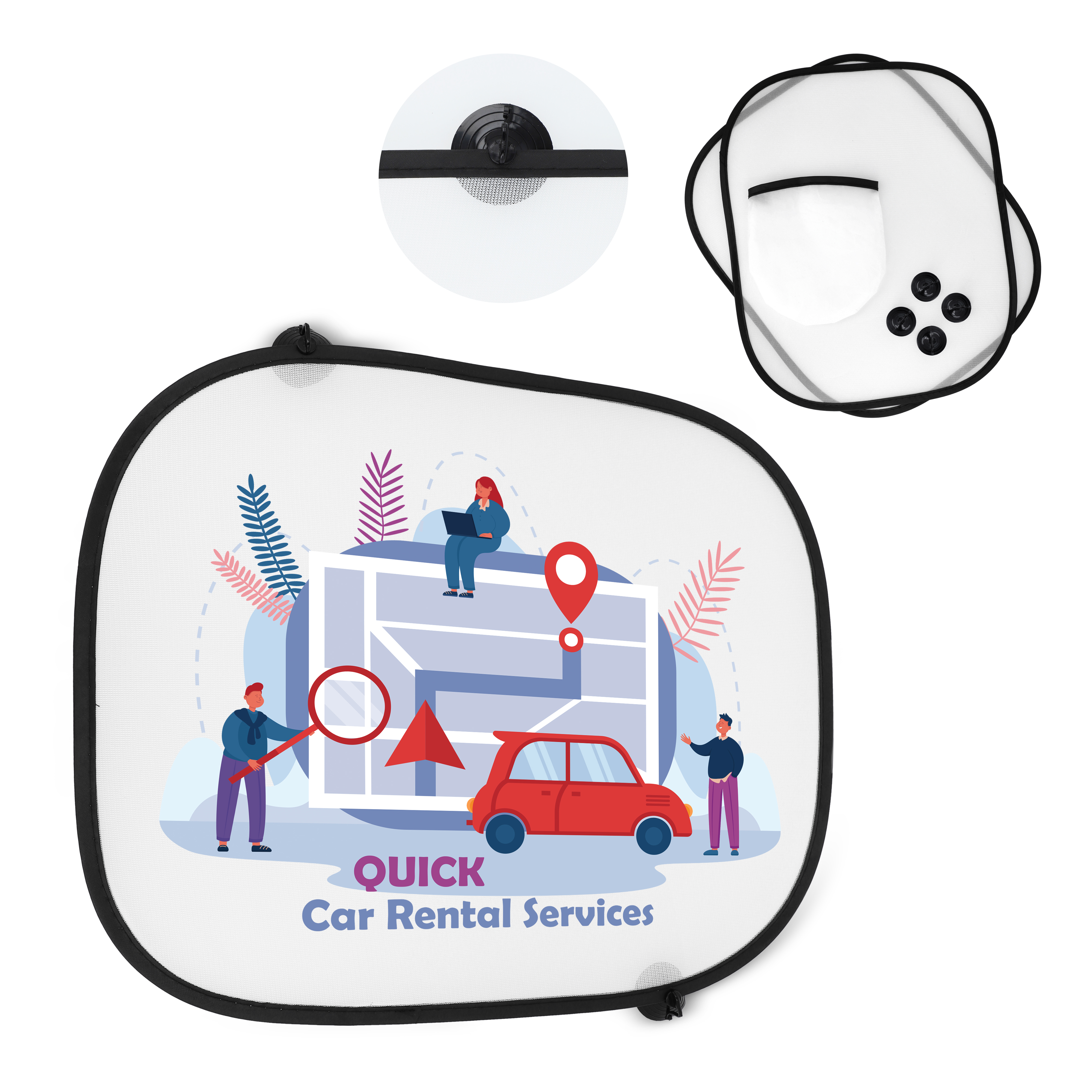 Sonnenblende, 2er-Set mit Etui