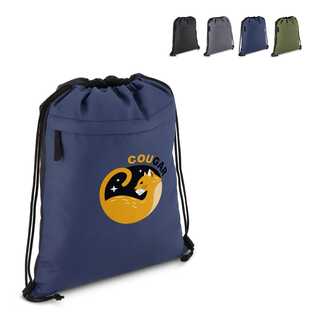PU-beschichtete R-PET 600D Kordeltasche 33 x 42 cm