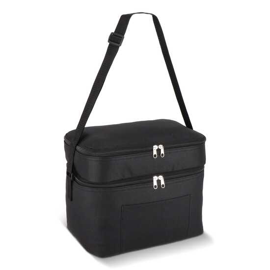 R-PET 600D Doppelfach-Kühltasche 30 x 20 x 24cm 12L