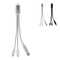 2-in-1-Ladekabel USB-A/C zu USB-C &amp; Lightning Aluminium