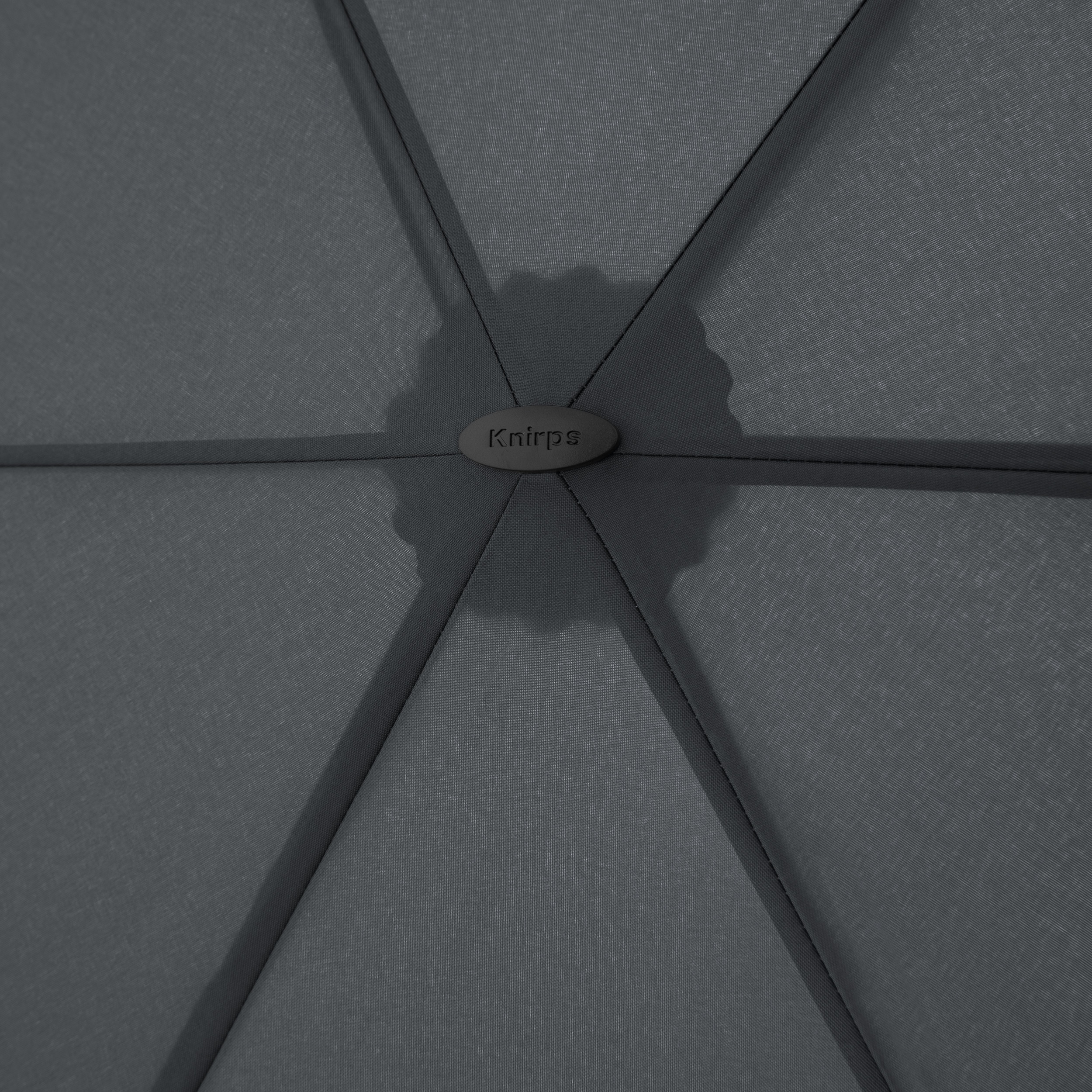 Knirps AS.050 slim small manual silver handle - dark grey