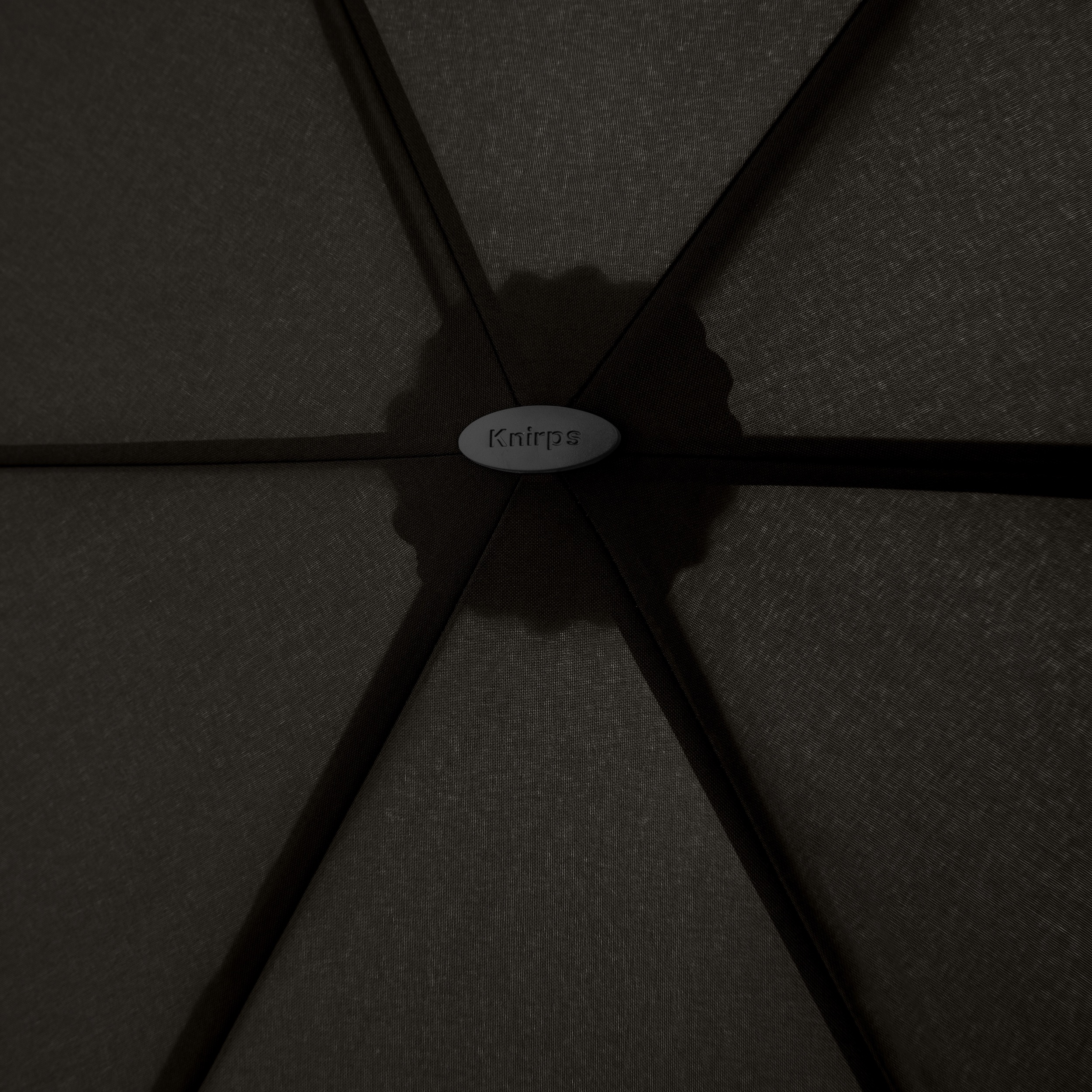 Knirps AS.050 slim small manual silver handle - black