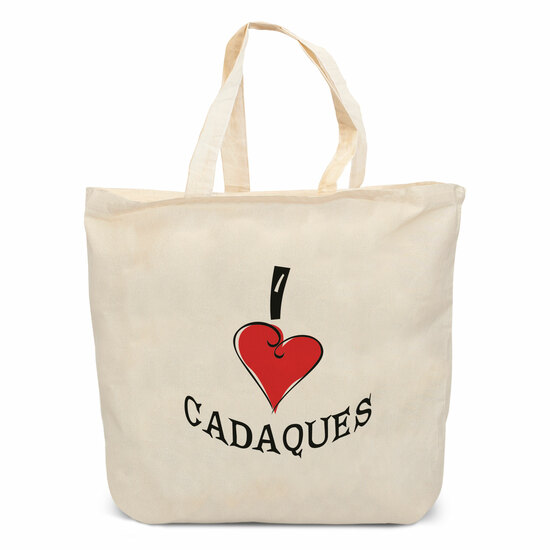 CADAQUES - Baumwolltasche mit Bodenfalte und langen Henkeln